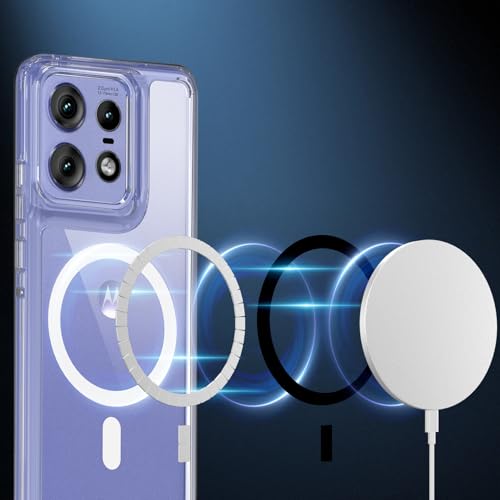 Image of For Motorola Moto Edge 50 Pro /50S Pro Case, Pure Transparent Design, Shockproof, Scratch Resistant Back, Magnetic Compatible, MagSafe, Clear Case, US Military MIL Listed, Hybrid TPU Bumper, PC Micro