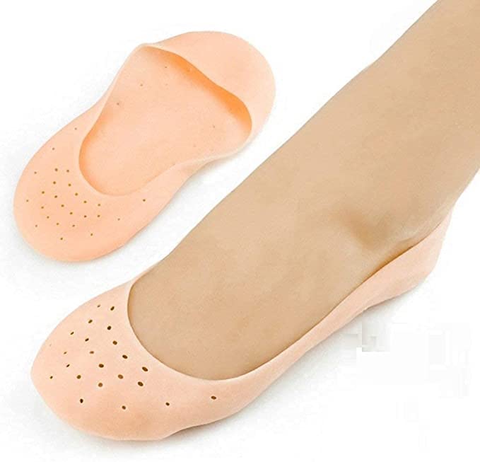 Image of 1 PAIR Full Heel Socks Anti Crack Silicon Gel Heel And Foot Protector Moisturizing Socks for Foot Care, Pain Relief And Heel Cracks Free Size For Men And Women (Silicon Socks, 1 Pair)