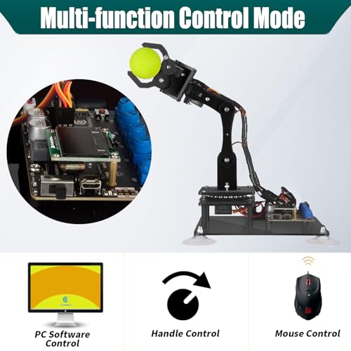 Adeept 5-DOF Robot Arm Kit 5Axis Robotic Compatible with Arduino IDE Programmable DIY Coding STEM Robotics Arm with OLED Display Processing Code and PDF Tutorials - Image 3
