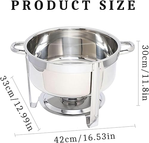Réchaud rond de 7 L et plateau chauffant de buffet avec couvercle - 3
