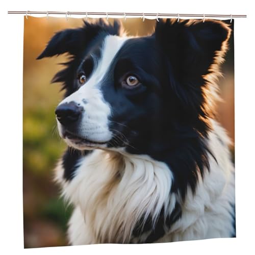 Rideau de douche imprimé chien mignon polyester 183x183 cm - 2