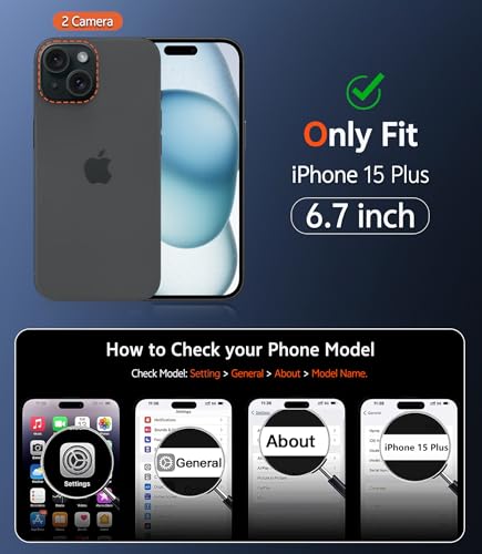 Image of FNTCASE for iPhone 15 Plus Case: Matte Magnetic Phone Cases Compatible with Magsafe Slim Anti Yellowing Rugged Shockproof Protective Translucent Cell Phone Cover (C-Blue)