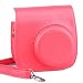 [Fujifilm Instax Mini 8 Case] - CAIUL Comprehensive Protection Instax Mini 8 Camera Case Bag With Soft PU Leather Material (Raspberry)