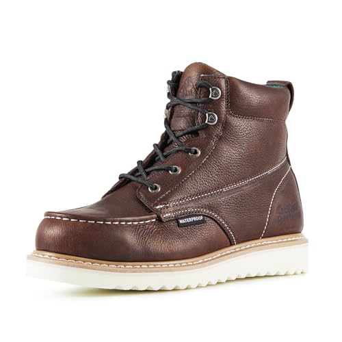 Image of Golden Retriever Work Boots for men Waterproof Comfortable 6 inch Full Grain Tumbled Leather Welt Slip and Oil-Resistant STEEL /SOFT Toe Construction Boots G6192D G6158ST G6282D G6258ST