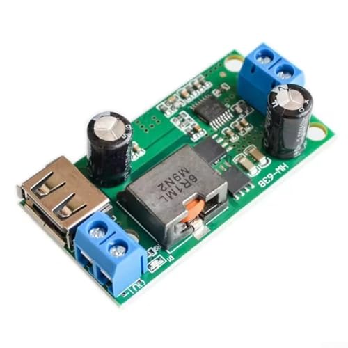 Módulo convertidor de CC de 5 A compatible con dispositivos USB de 5 V, voltaje de entrada 9 V, 12 V, 24 V, 36 V, para fuente de alimentación de coche y electrónica móvil