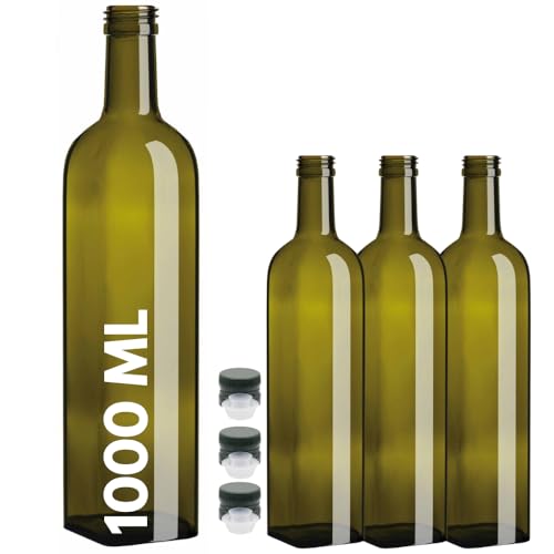 acquaverde | 3 Bottiglie Marasca in Vetro Scuro Uvag, Bottiglia