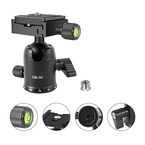 Rótula de bola QB-30A con centro de baja gravedad para trípode de cámara réflex 5