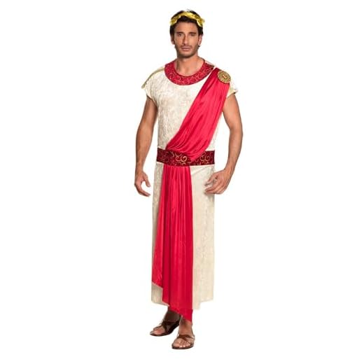 Boland - Vuxen kostym Nero, olika storlekar, huvudbonad och toga med kuvertduk, utklädnad, romersk kejsare, grekisk gud, romer, karneval, temafest