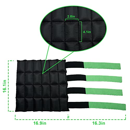 Set Of 2 Ice Boots For Horses Leg Injuries Cooling Muscle Pain Hock Boot Cold Pack Wraps For Knee, Legs, Ankle, And Hooves, Flexible Cold Therapy Pad Horse Gel Ice Pack 16.9'' X 16.1'',Black-Green #TOP2