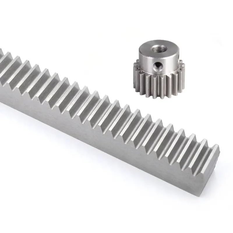 1 stück 1Mod 1 Modulus Zahnstange stahl 10 * 10 * 100-700mm + 1 stück 1M 12/14/15/16/17 Zähne Ritzel 45 Stahl Getriebe Metall Getriebe for CNC Teile(1M-10x10-700mm,1M17Thole8mm)