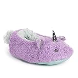 MUK LUKS Girl's Zoo Friends Slipper, Lavender Unicorn