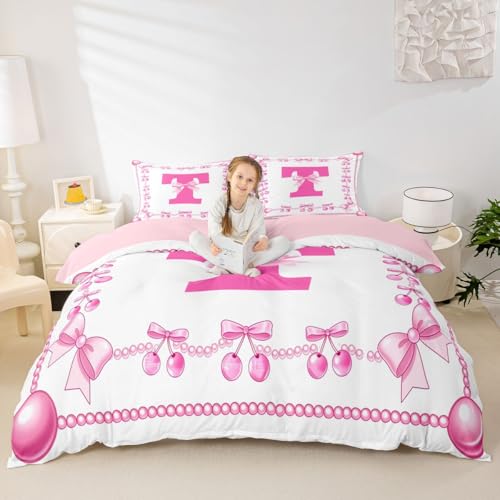 Parure de Lit 200x200 Rose Nœud Papillon Cerise Dessin Animé - 5