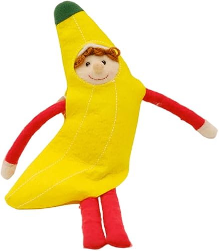 Miniatura 3 de LovelfStory Accesorios de muñeca de elfo de Navidad, trajes de aguacate y plátano para vacaciones para niño o niña, muñeca no incluida (plátano)