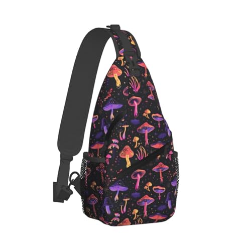 Mochila Sling para Hombre y Mujer Negra Boho Casual 21L miniatura 1