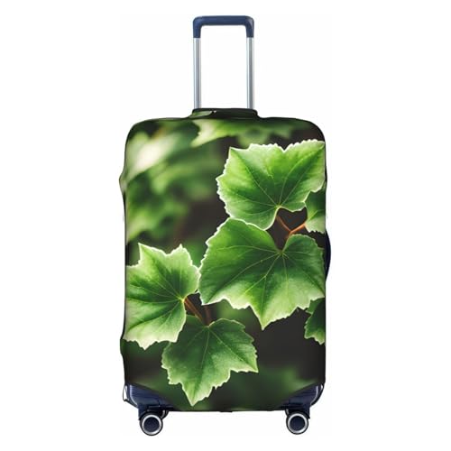 Housse de protection valise lavable anti-rayure motif lierre blanc grand format