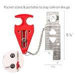 Master Lock Portable Door Lock for Travelers at Hotel, Apartment, Front Entry Security with Stopping Protection - Image 2