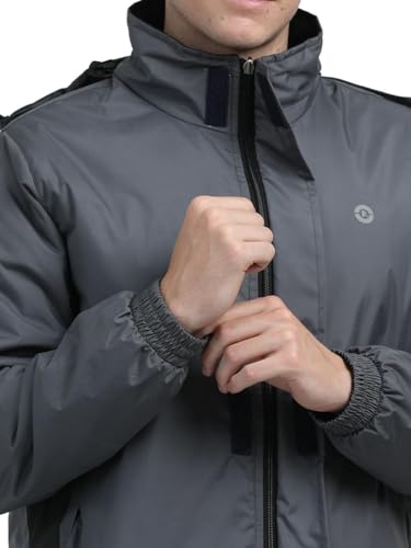 Image of Men's Waterproof Winter Jacket | Reversible & Removable Hood | 99% Water-Resistant | Heavy-Duty Warm Jacket with 4 Pockets