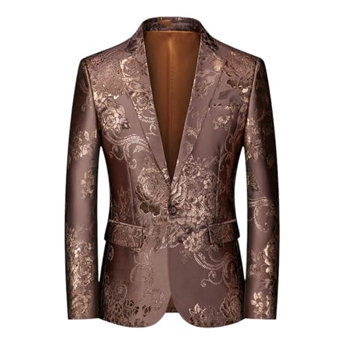 Blazer décontracté café homme coupe premium aux finitions soignées