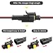 moinkerin 5 Piezas Conectores Electricos 2 Pines Conector de Cable Enchufe Impermeable...