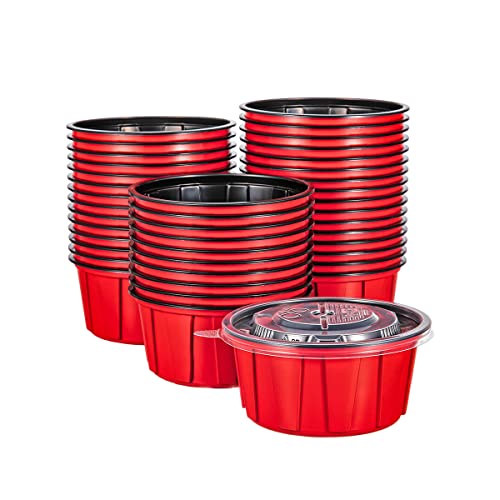 Otor 40 Sets 12Oz Meal Prep Food Container Sets With Airtight Deli Container Lids Bento Box Lunch Boxes Take Away Food Storage Two-Color Process #TOP22