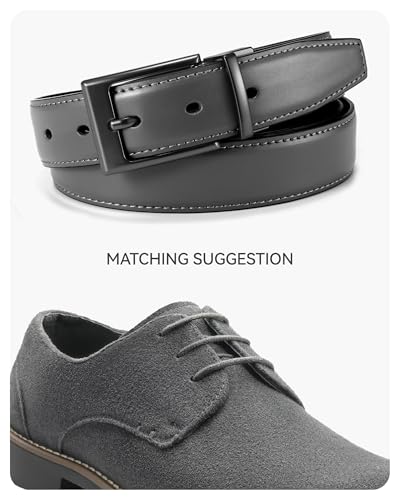 Image of CHAOREN Reversible Belt Men 1 Piece - 1.25 inch Leather Dress Belt - Trim to Fit for Elegant Style