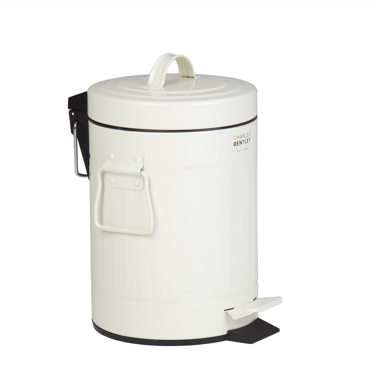 Bentley Home Mini Poubelle rétro en acier à pédale pour cuisine et salle de bain 3 L