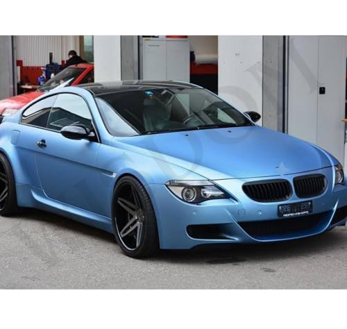 Image of WISDOM Forsty Blue Metallic Vehicle Wrap Vinyl Matt Finish Easy Apply Air-Release Weatherproof DIY Car & Motorcycle (FORSTY Blue Metallic, 20 Inch X 12 Feet)