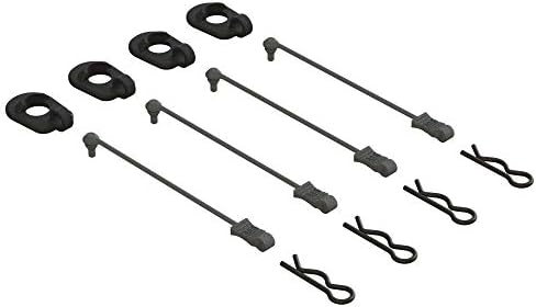 ARRMA Body Clip Retainers, Black (4): 1/5 Scale, ARA390294