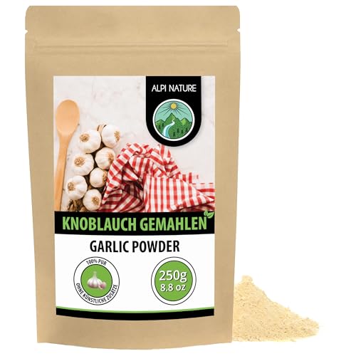 Alpi Nature Knoblauchpulver 250g, Knoblauchpulver gemahlen, Knoblauch getrocknet und gemahlen