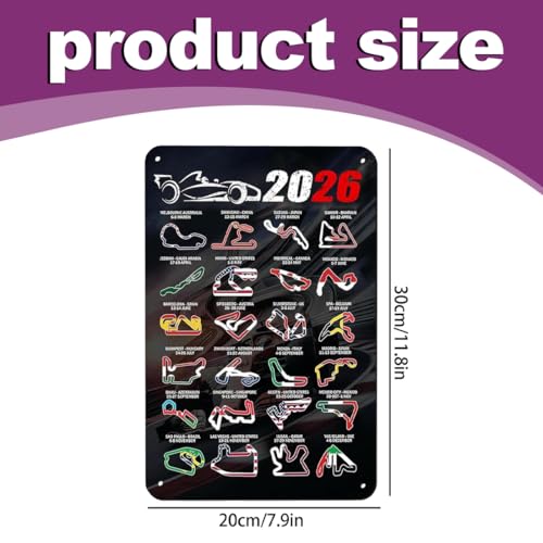 CFEWV 1 Stück F1 Poster, Formel 1 Poster, Wandkunst, Bild Für Jugendzimmer, Büro, Formel-1-Dekoration, Merchandise, Racing-Geschenk (20 X 30 Cm)