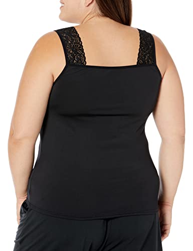 Cinema Etoile Women's Square Neck Cami,Black,Small
