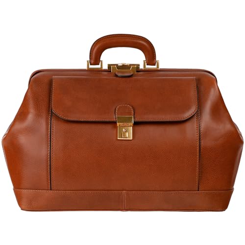 Image of Time Resistance Leather Doctor Bag - Top Handle Bag - Medical Briefcase - Gladstone Handbag