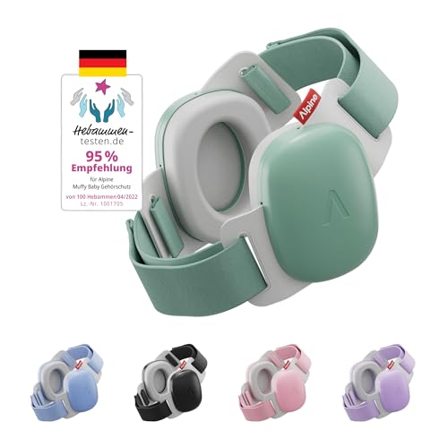 Alpine Muffy Baby Komfort, Gehörschutz für Babys & Kleinkinder, Getestet in Deutschland, Einzigartiges Kopfband Für Einen Sicheren & Bequemen Sitz, Verstellbar