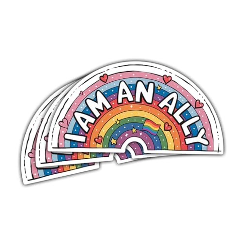 3 Pcs LGBTQ+ Pride Ally Stickers