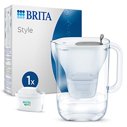 BRITA Water Filter Jug MAXTRA Style Cool, 1x Pure Performance filters