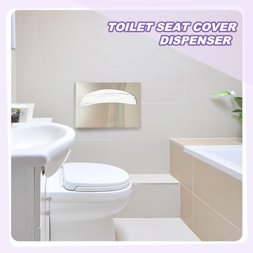 Dispensador de fundas para asiento de inodoro Hushee de acero inoxidable antioxidante para pared 6