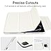 Dwopar for iPad Pro 13 inch Case M5/M4 2025/2024 (A2925/A2926/A3007), Auto Sleep/Wake and Magnetic Closure, Slim Trifold Stand Case, PU Leather Cover, Support Apple Pencil Pro, White