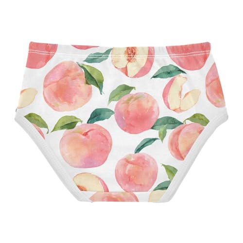 Wusikd Peach Fruits Girls' Underwear Cotton Girls Briefs Soft Toddler Underwear 2T2