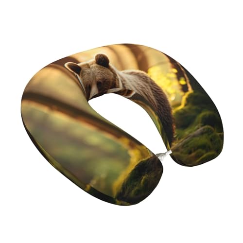 Almohada de viaje con relleno de poliéster negra miniatura 2