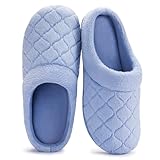 ULTRAIDEAS Women's Indoor Terry Clog Slipper with Memory Foam, Slip-On Ladies Comfy House Shoe with Non-Slip Rubber Sole