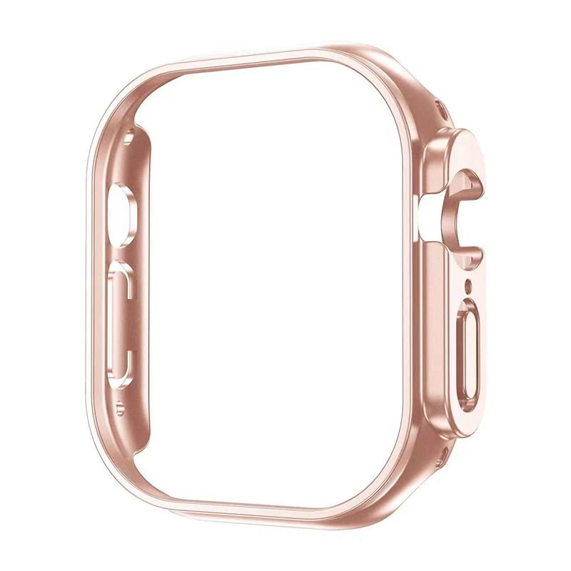 Coque complète Apple Watch avec placage rose anti-choc pour cadrans 38mm à 49mm