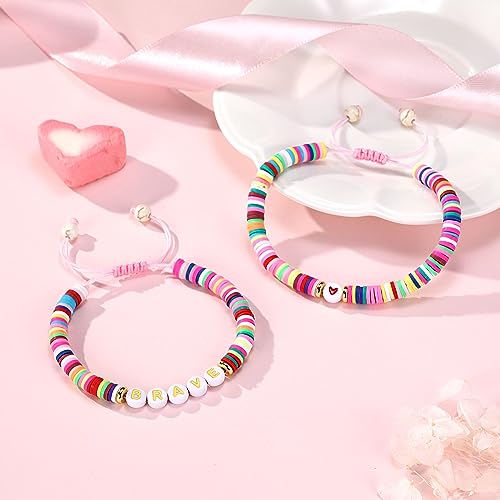 UPROMI First Day of Prek/Kindergarten/1st Grade/2nd Grade Gift, Back to School Bracelet Mommy and Me3