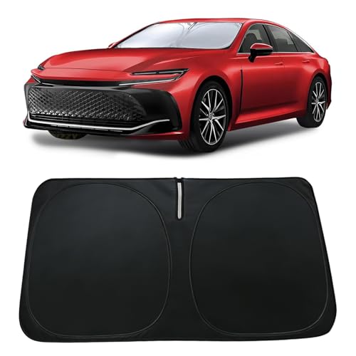 Image of Windshield Sun Shade for Toyota Camry 2018-2024 Accessories | Car Front Window Sun Visor & Heat Shield | 240T Sunshade Protection Blocks UV Rays Keep Your Car Cooler
