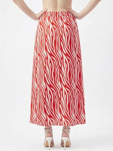 Image of VAGISHA Women's 4-Metre Flared Long Skirt | Skirts for Women Long Length | Long Skirts for Girls | Ethnic & Boho Printed Wear with Elastic Waist | Perfect for Party, Festive & Casual Look