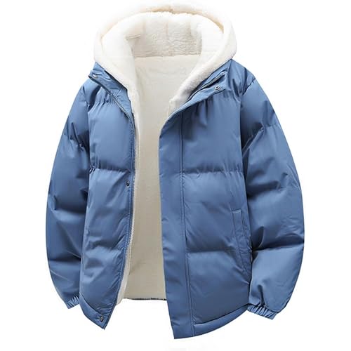Veste matelassée homme pour hiver avec capuche doublée peluche