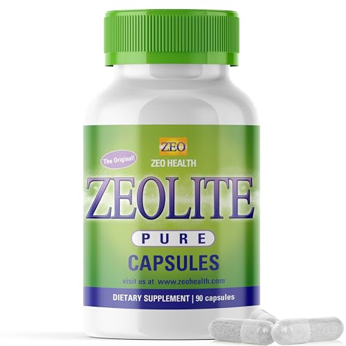 Zeolite Pure Capsules | Zeolite Detox, Extra Strength | Pure, Full Body Cleanse for Women, Men | Activated Organic, Food Grade Clinoptilolite Powder 94%, 90 Caps (81 Grams), 6 Wk to 3 Mo Supply