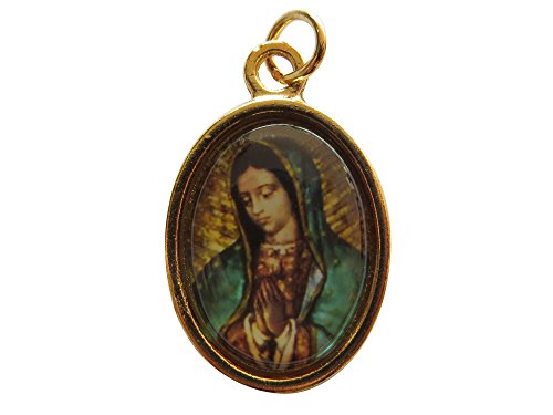 Virgen De Guadalupe Face Medal Gold-tone Our Lady of Guadalupe Handmade Catholic Medal Religious Gift