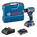 Produktbild Bosch Professional 18V System Akku-Bohrschrauber GSR 18V-45 (Drehzahl 1.900 min¹, 2 x Akkus, 0 Ah, Ladegerät GAL 18V-20, in L-Case), 06019K3202, Blue