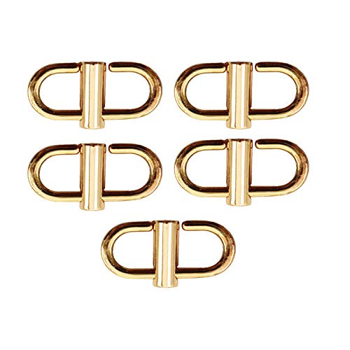 Wzong 5 hebillas de metal ajustables para acortar el bolsillo de la correa de la cadena de metal, eslabones de la cadena, clip pequeño, acortador, longitud del bolso, accesorios, color dorado Cover
