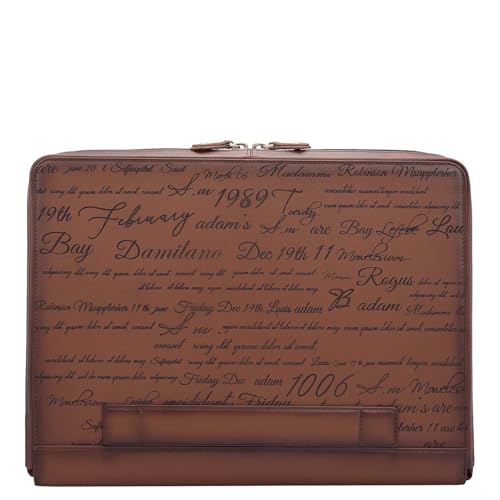 Image of Da Milano Leather Laptop Bag for Men & Women - Fits Up To 14 inch Laptop (10115S)